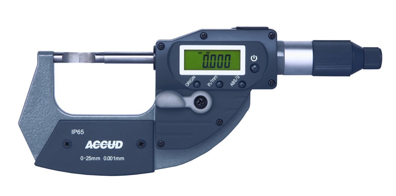 ACCUD Dijital Bıçak Ağızlı Mikrometre 0-50mm | 316 Serisi