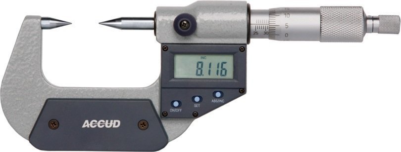 ACCUD Dijital Nokta Uçlu Mikrometre 0-100mm | 317 Serisi Type A-B