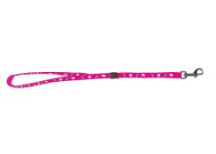 Grooming Noose with Pawprint Hot Pink Nylon Noose