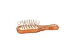 Mini Wooden Pin Brush 12cm Rectangular Walnut