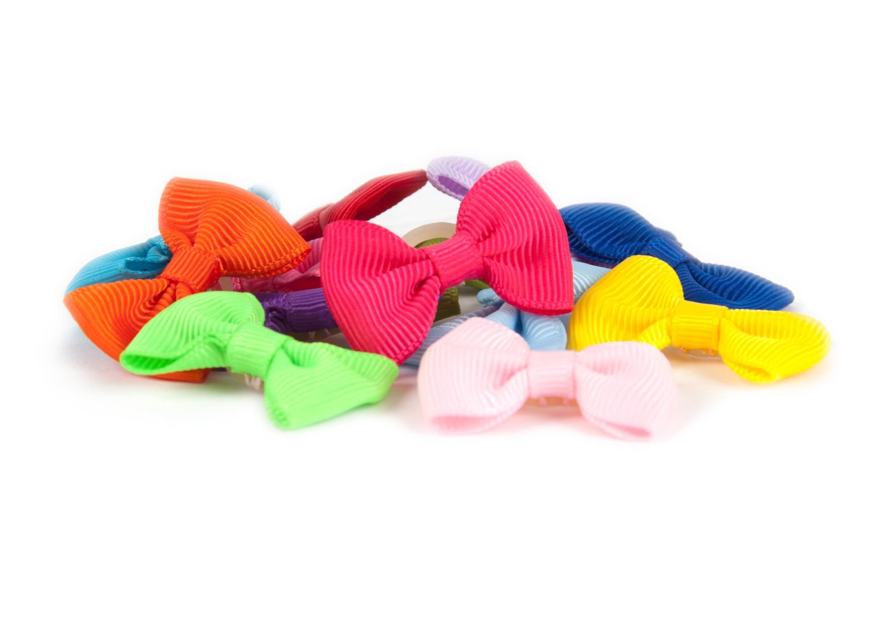 Multicolor Bows with Elastic 50 pcs Bows