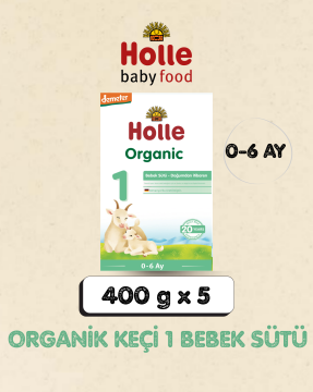 Holle Organik Keçi Bebek Sütü 1 400 gr 5 Adet