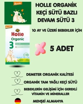 Holle Organik Keçi Devam Sütü 3 400 gr 5 Adet