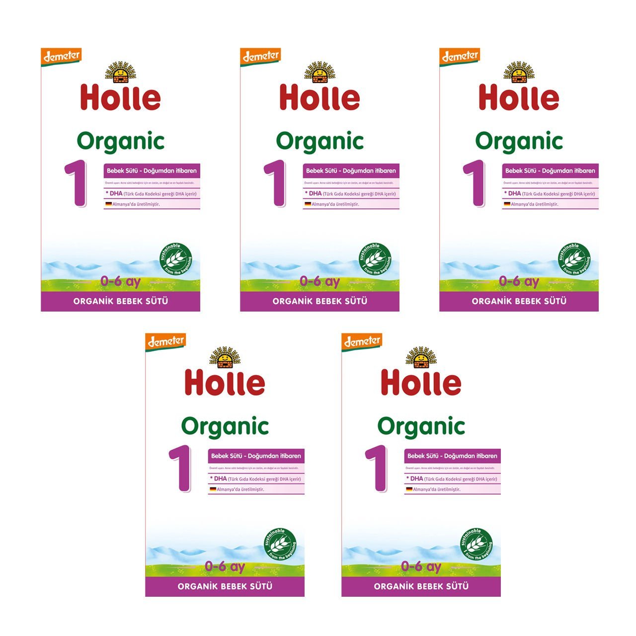 Holle Organik Bebek Sütü 1 400 gr 5 Adet