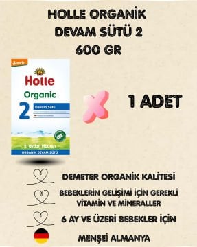 Holle Organik Devam Sütü 2 600 gr
