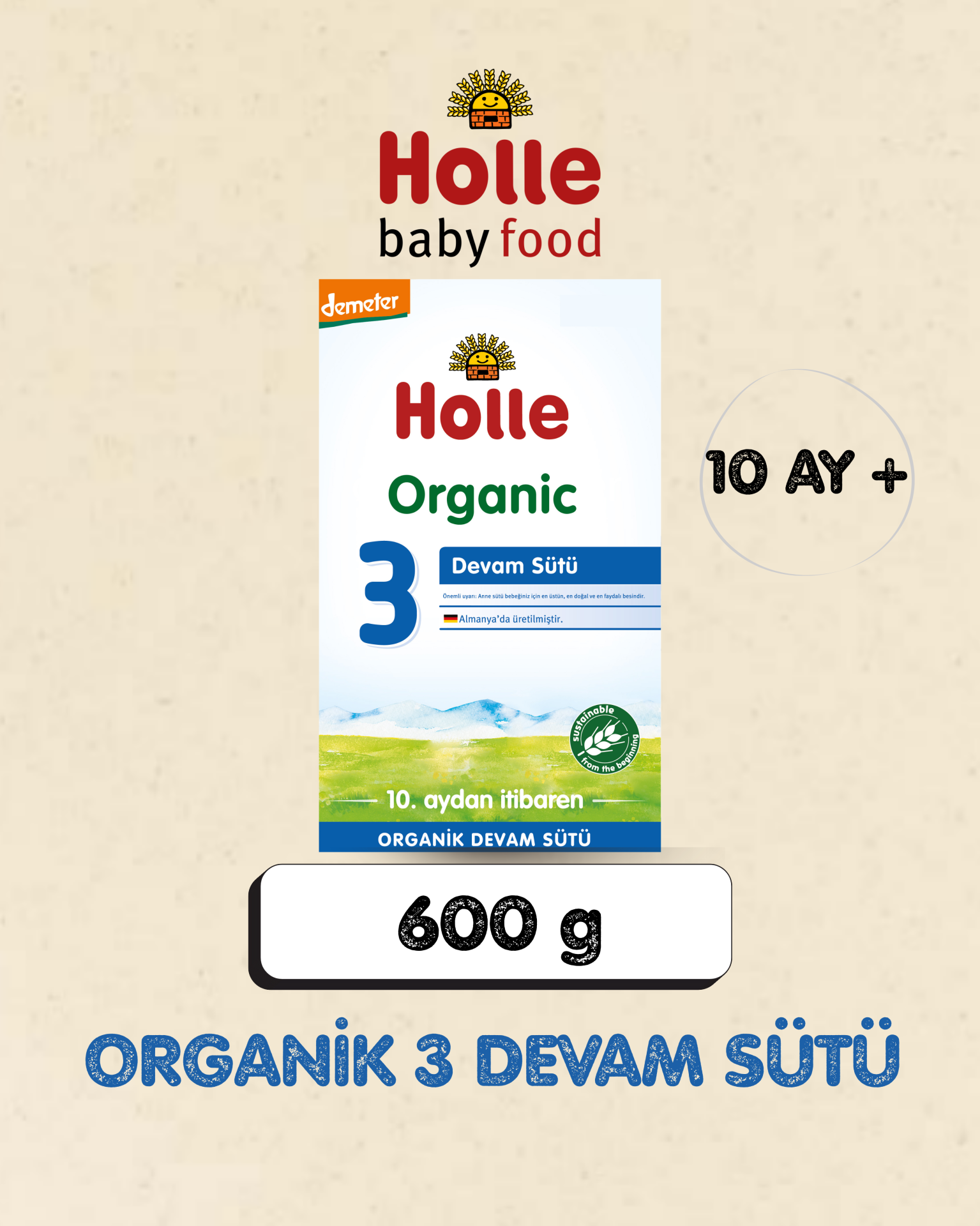 Holle Organik Devam Sütü 3 600 gr