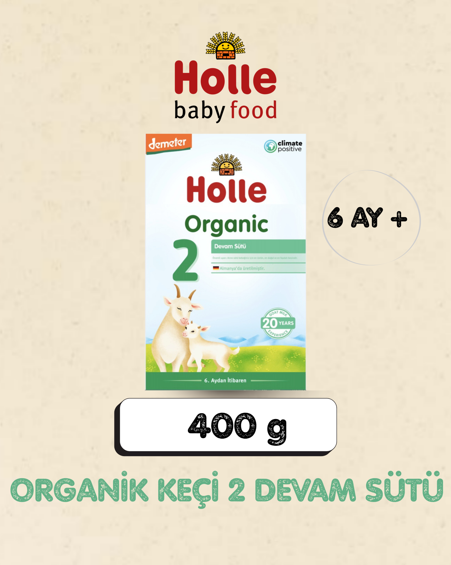 Holle Organik Keçi Devam Sütü 2 400 gr