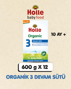 Holle Organik Devam Sütü 3 600 gr 12 Adet