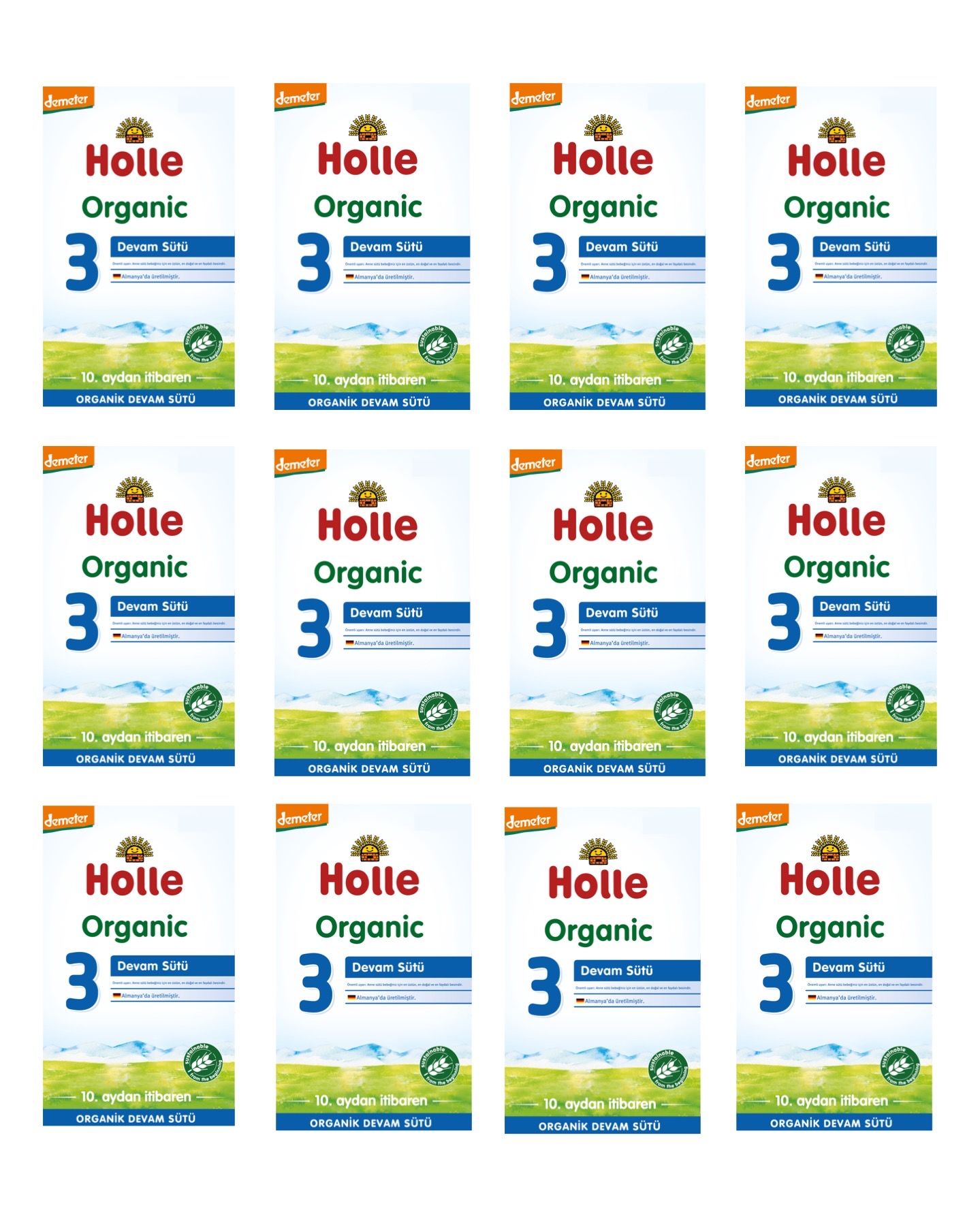 Holle Organik Devam Sütü 3 600 gr 12 Adet