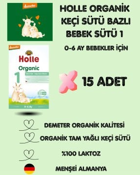 Holle Organik Keçi Bebek Sütü 1 400 gr 15 Adet