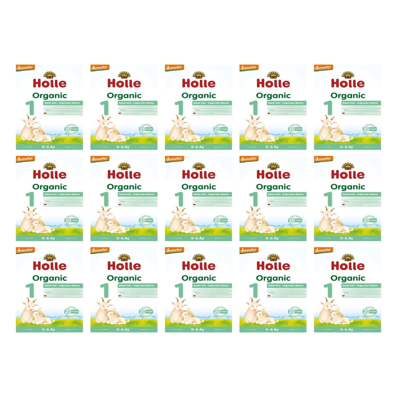 Holle Organik Keçi Bebek Sütü 1 400 gr 15 Adet