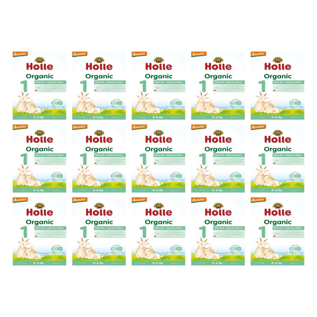 Holle Organik Keçi Bebek Sütü 1 400 gr 15 Adet