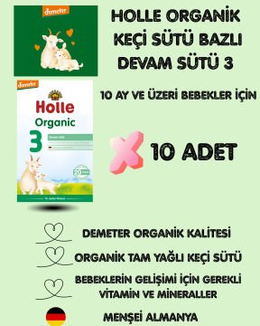Holle Organik Keçi Devam Sütü 3 400 gr 10 Adet