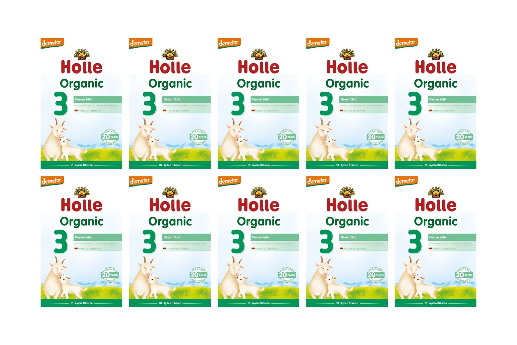 Holle Organik Keçi Devam Sütü 3 400 gr 10 Adet