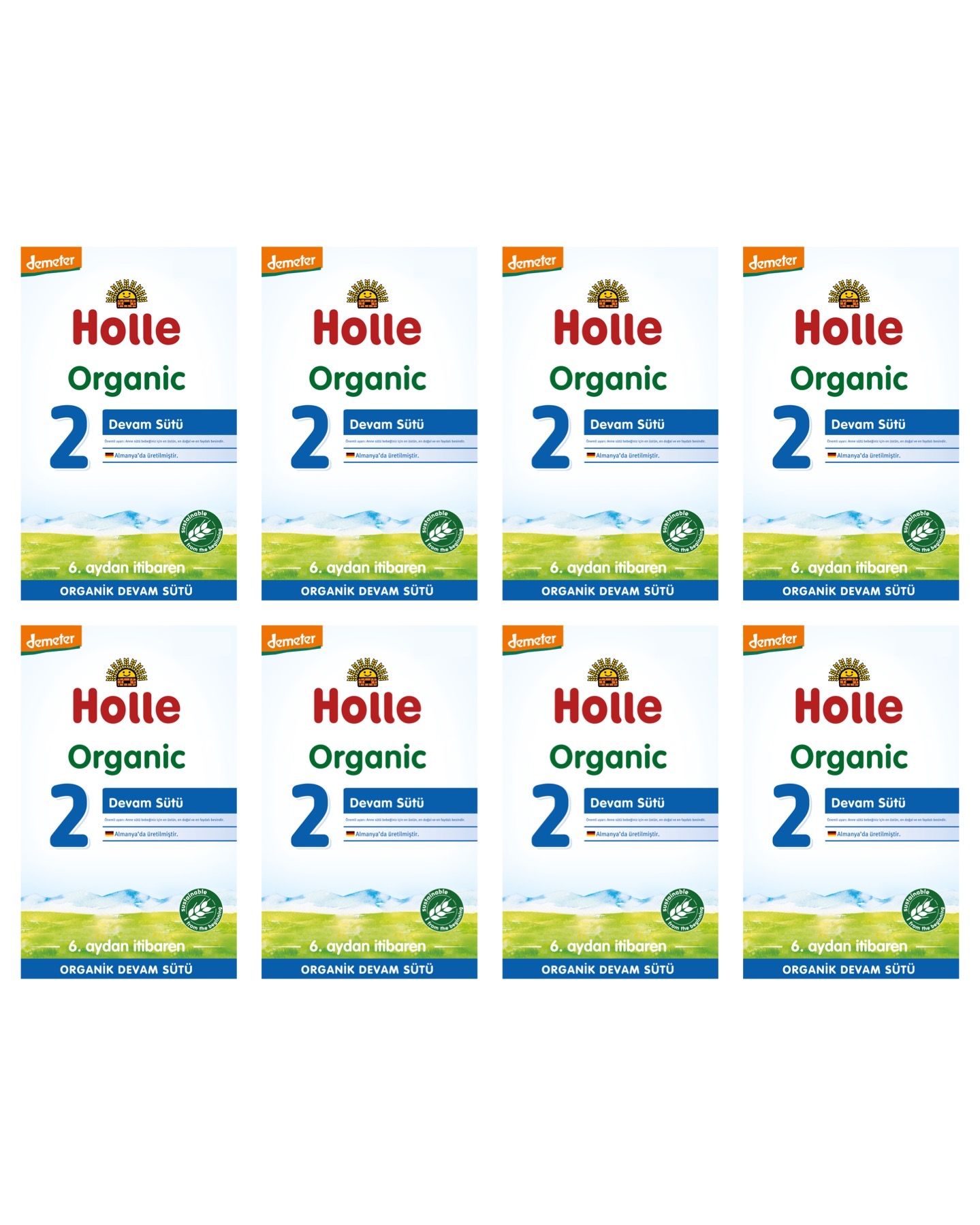 Holle Organik Devam Sütü 2 600 gr  8 Adet