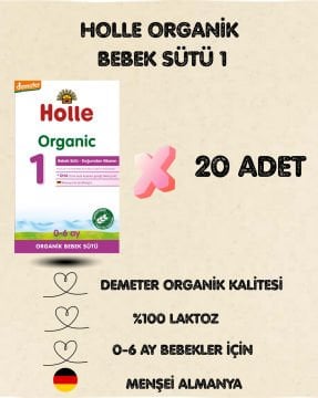 Holle Organik Bebek Sütü 1 400 gr 20 Adet