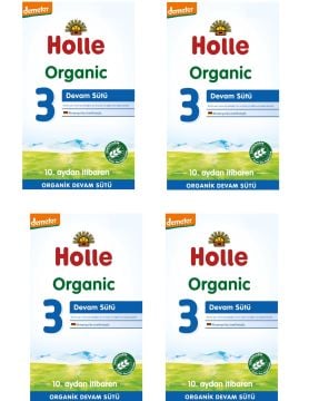 Holle Organik Devam Sütü 3  600 gr  4 Adet