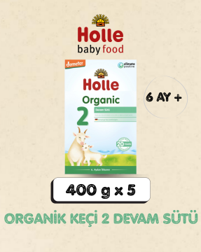 Holle Organik Keçi Devam Sütü 2 400 gr 5 Adet