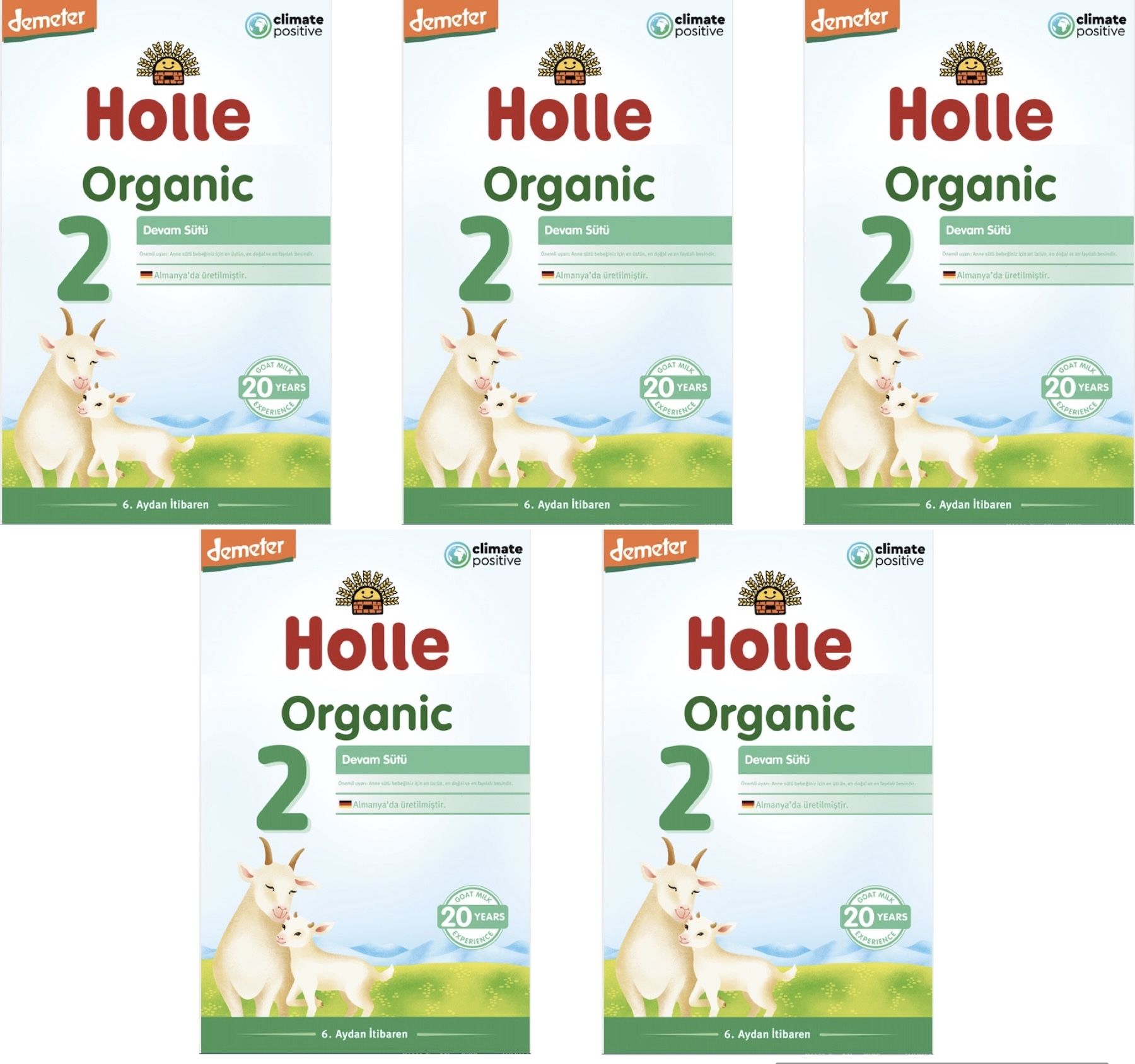 Holle Organik Keçi Devam Sütü 2 400 gr 5 Adet