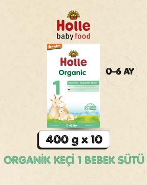 Holle Organik Keçi Bebek Sütü 1 400 gr 10 Adet