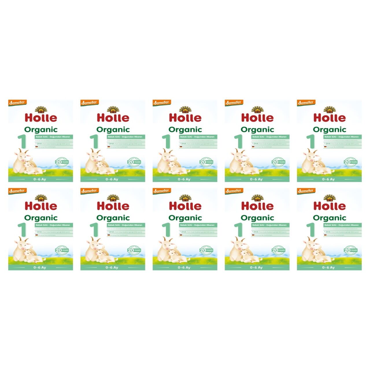 Holle Organik Keçi Bebek Sütü 1 400 gr 10 Adet
