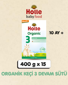 Holle Organik Keçi 3 Devam Sütü 10. aydan itibaren 15 Paket