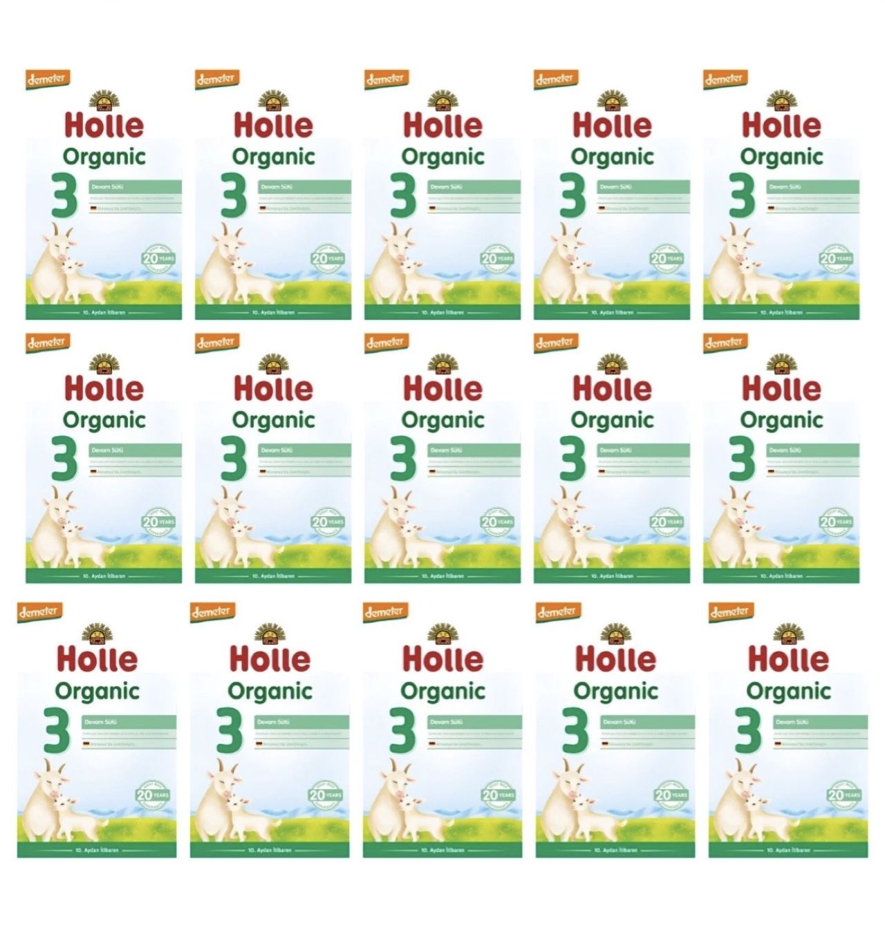HOLLE ORGANİK KEÇİ 3 DEVAM SÜTÜ 10. AYDAN İTİBAREN ( 15 PAKET)