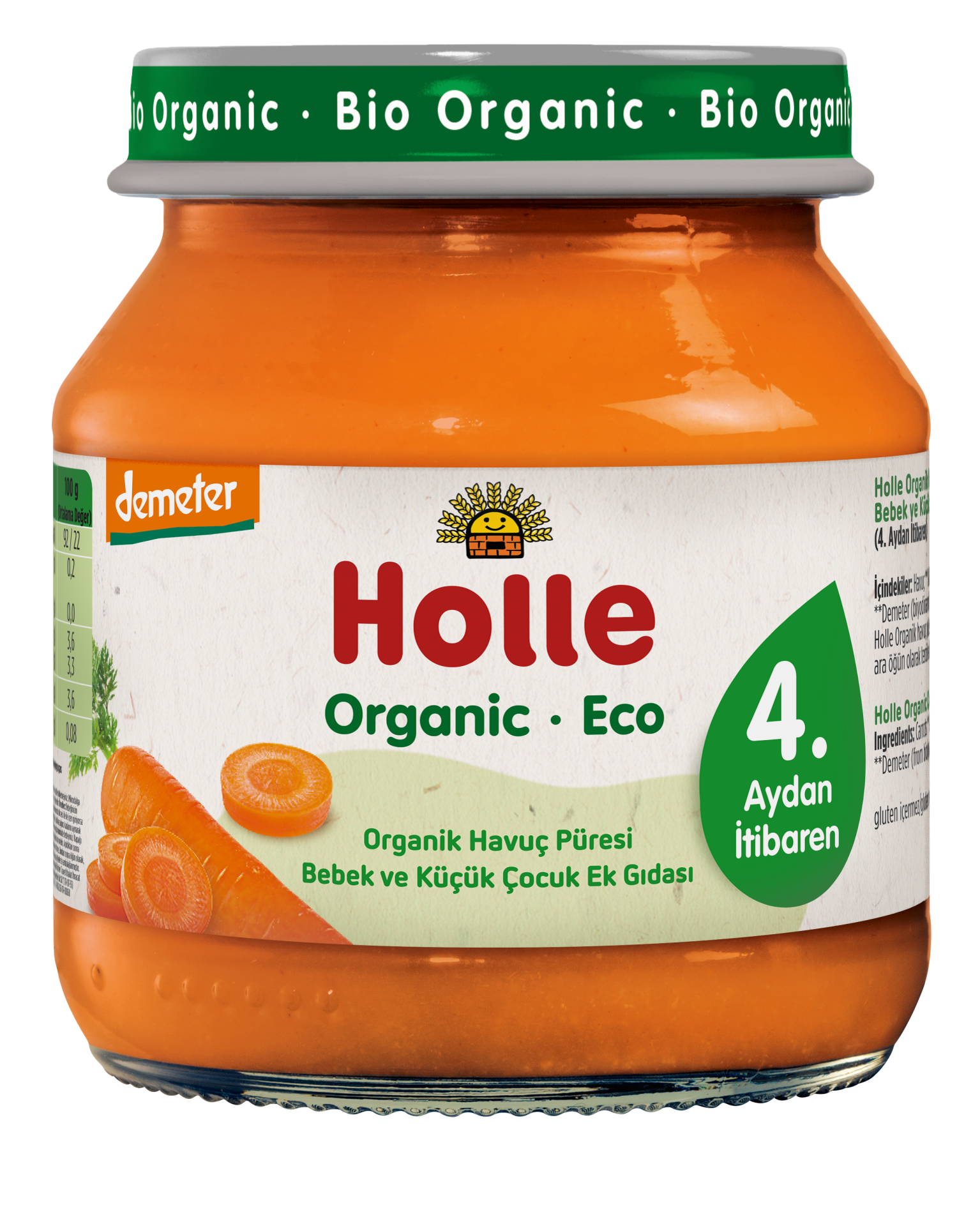 HOLLE ORGANİK HAVUÇ PÜRESİ