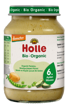 HOLLE ORGANİK PATATES, BEZELYE, KABAK PÜRESİ