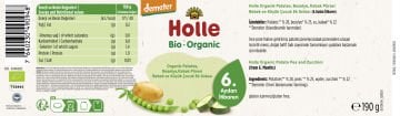 HOLLE ORGANİK PATATES, BEZELYE, KABAK PÜRESİ