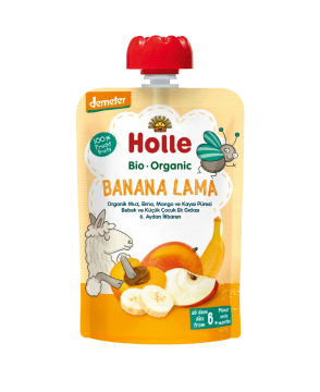 HOLLE ORGANİK BANANA LAMA (MUZ, ELMA, MANGO, KAYISI PÜRESİ)
