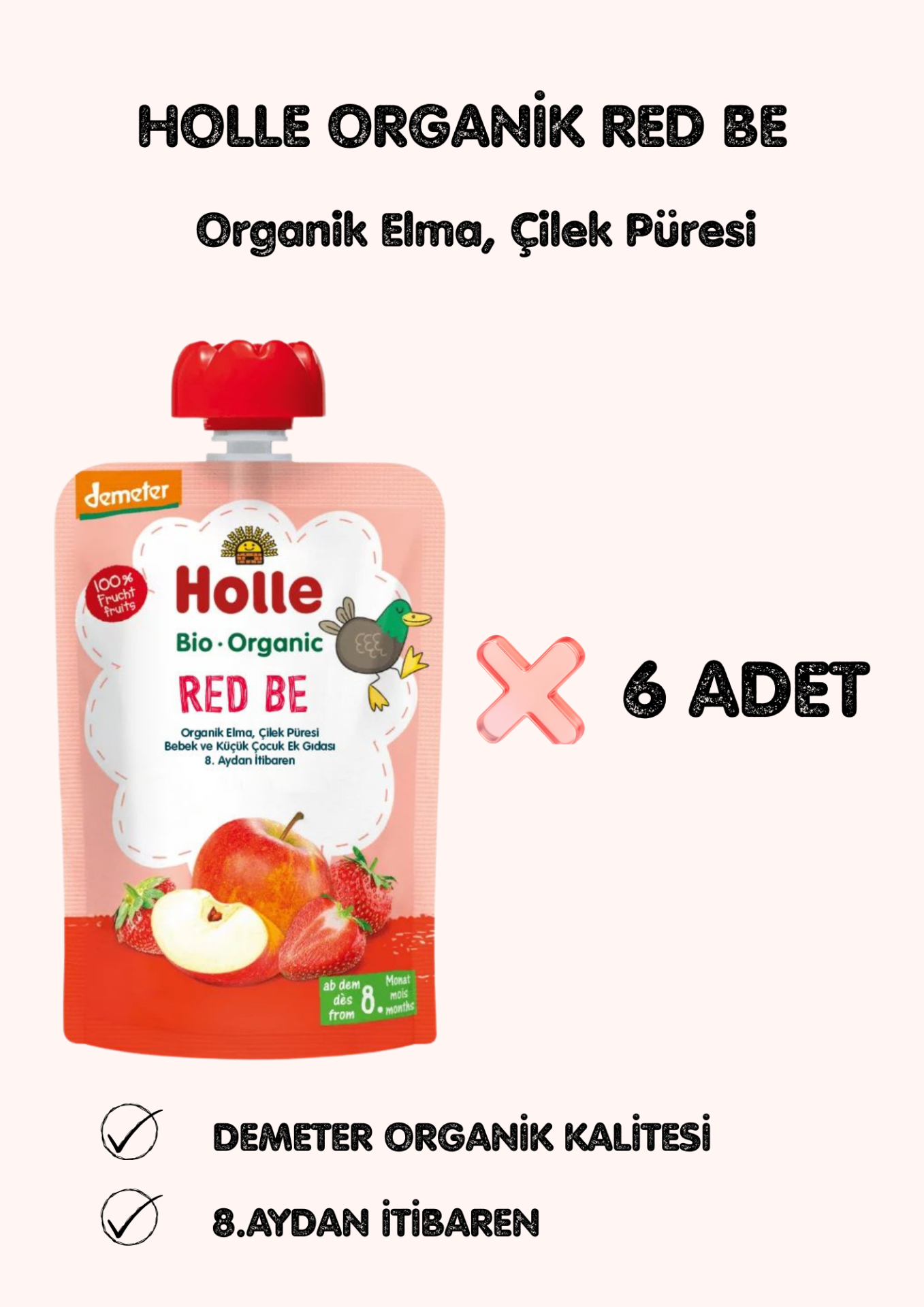 HOLLE ORGANİK RED BE 6'LI