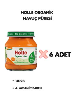 HOLLE ORGANİK HAVUÇ PÜRESİ 6'LI PAKET