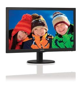 223V5LHSB-00 21,5'' LED,1920x1080,HDMI,5ms,Geniş,Parlak Siyah Monitör