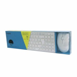 18483 9300M Model,Çok Modlu Ultra İnce Kablosuz Türkçe Klavye Mouse Set,Beyaz