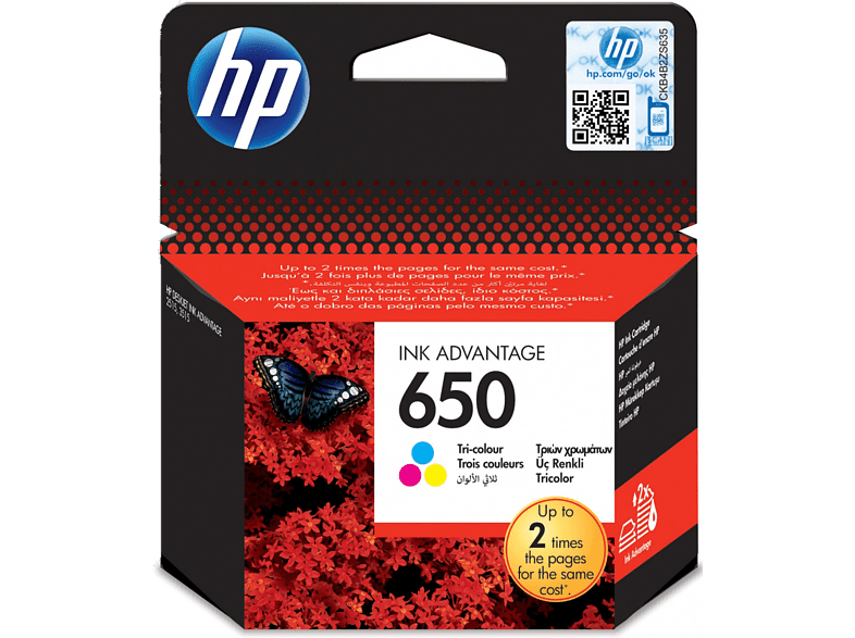 HP 650 Renkli Mürekkep Kartuş 200 Sayfa (CZ102AE)