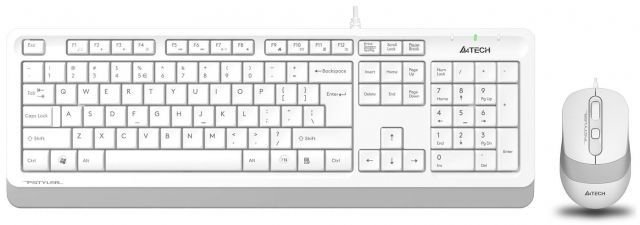 F1010-BEYAZ A4 TECH F1010 Q Türkçe Beyaz Multimedya Set (Klavye-Mouse)
