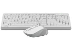 FG1010-BEYAZ A4 TECH FG1010 Beyaz Kablosuz SET (Q Türkçe Multimedya Klavye+Mouse)