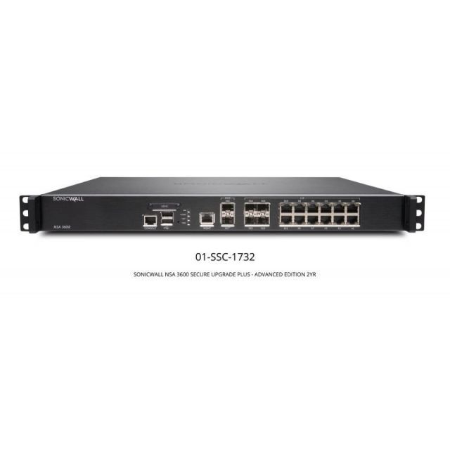 01-SSC-1732 SONICWALL NSA 3600 SECURE UPGRADE PLUS - ADVANCED EDITION 2YR