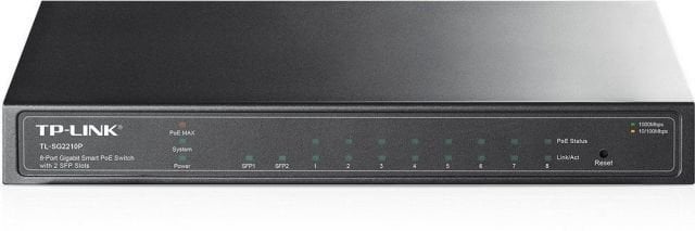 TL-SG2210P 10/100/1000Mbps 8xPort PoE 2 SFP Çelik Kasa Switch