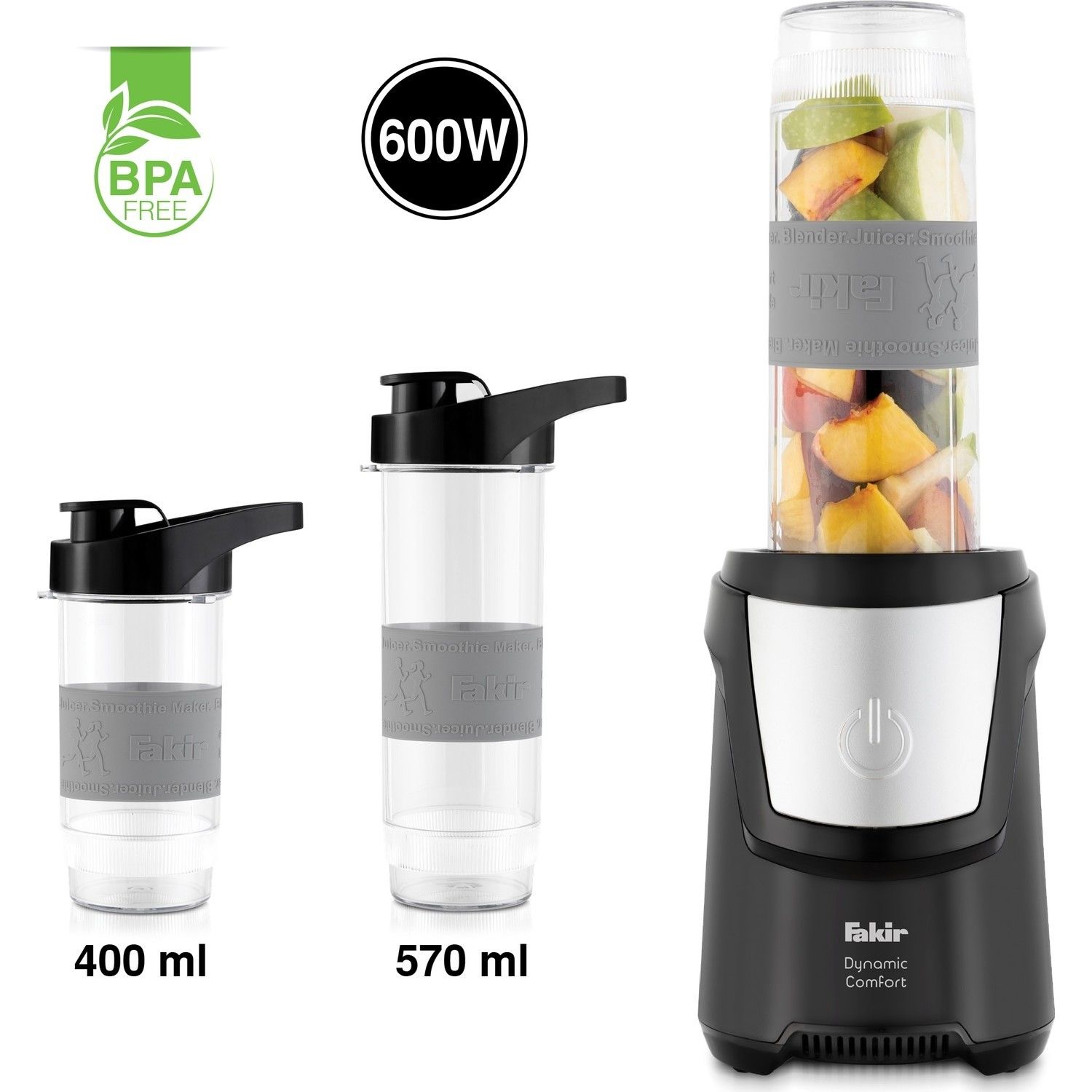 Fakir Dynamic Comfort 600 W Kişisel Blender Siyah