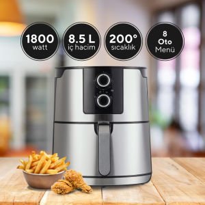 Kumtel Inox Fastfryer HAF-07 Airfryer 8.5 lt Yağsız Fritöz