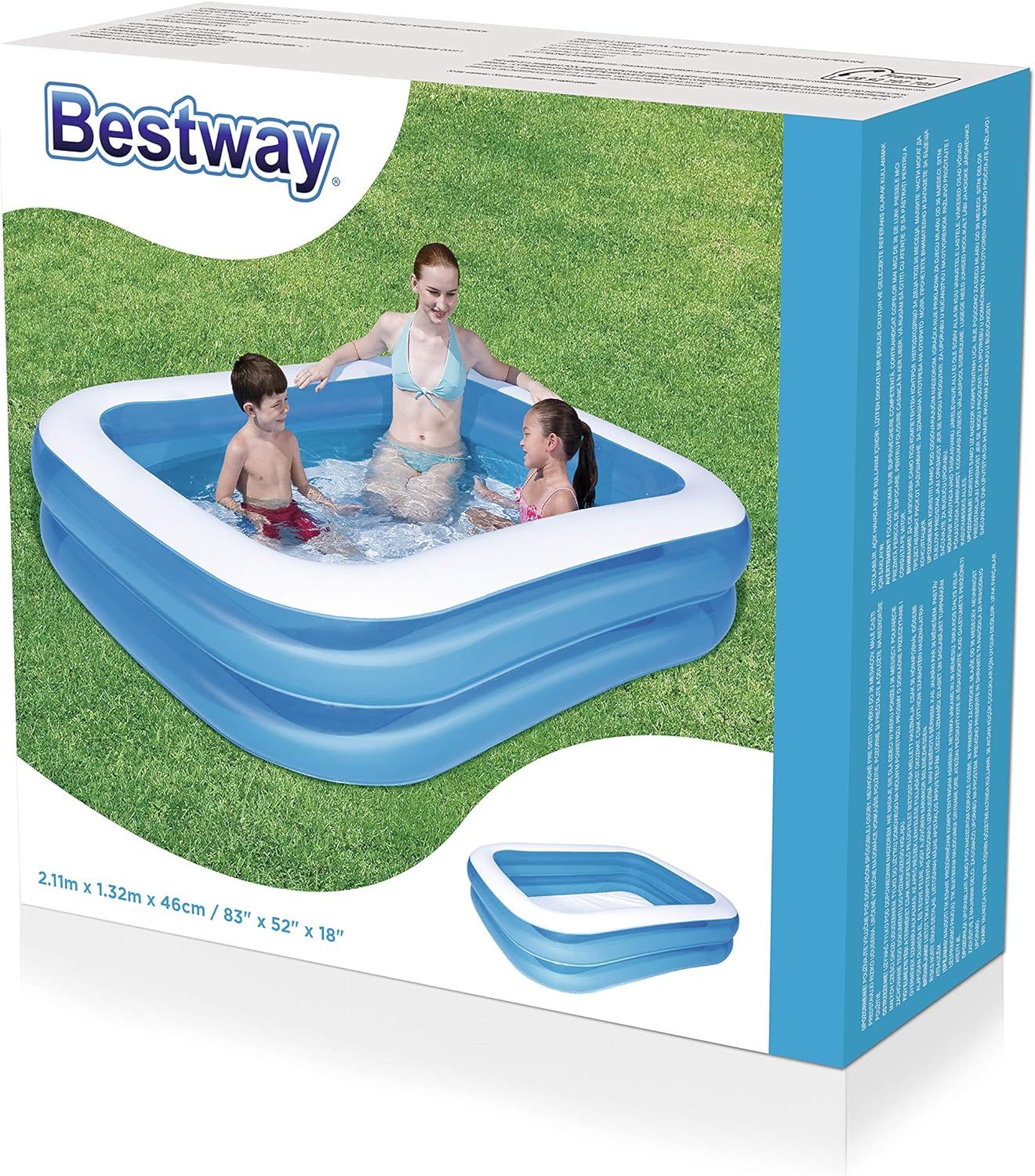 Bestway 12819 211x132x46 cm Jumbo Dikdörtgen Şişme Havuz