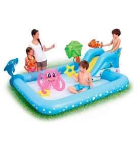 Bestway 53052 239x206 cm Kaydıraklı Fıskiyeli Çocuk Havuzu