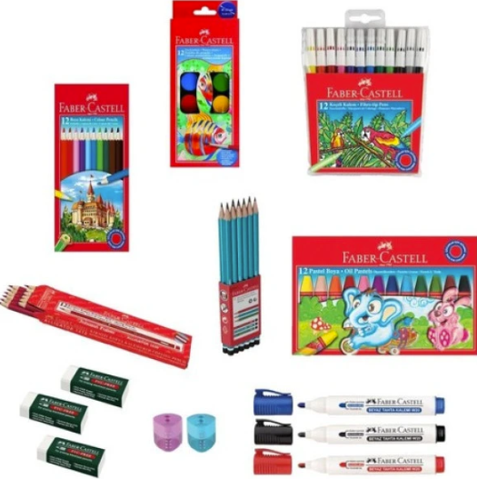 Faber-Castell Okul Ögrenci Kirtasiye Boya Seti OFISINN-041