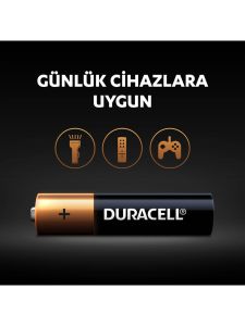Duracell LR03/MN2400 8'li Alkalin AAA İnce Kalem Pil