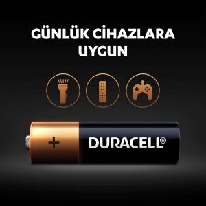 Duracell LR6/MN1500 4'lü Alkalin AA Kalem Pil