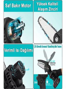 Anadolu Strong 48VF Çift Akülü Taşıma Çantalı Budama Testeresi