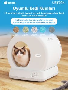 Ubtech Ucat C10 Pro Kameralı Akıllı Kedi Tuvaleti