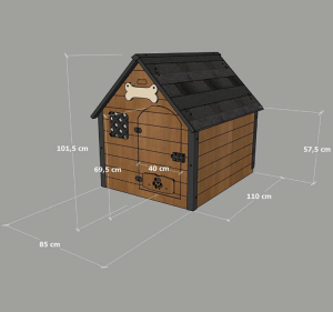 Mandu Isı Yalıtımlı XLarge Ahşap Köpek Kulübesi